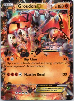 Groudon EX 85/160 - XY Primal Clash Holo Rare Pokemon Card - Image 1