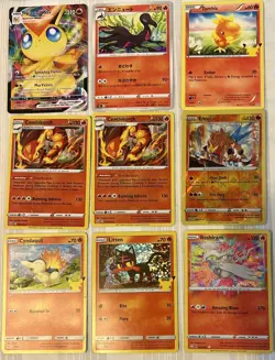 Pokemon TCG Card Lot Of 37 Cards- All Fire Type - includes 6 Holo/RH Shiny Foil - Image 3