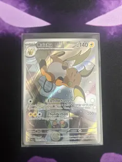 Pokemon TCG Raichu Holo 211/193 Illustration Card Paldea Evolved Near Mint - Image 3