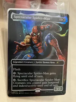 Magic The Gathering MTG Marvel Legends Spectacular Spider-Man Promo Card Sealed - Image 1