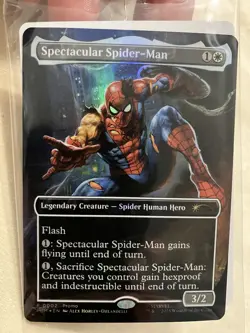 Magic The Gathering MTG Marvel Legends Spectacular Spider-Man Promo Card Sealed - Image 2