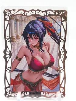 Goddess Story - Pink Metal Waifu Card - Akeno Himejima - NUMBERED #/100 - Image 2