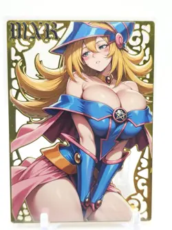Goddess Story - Gold Metal Waifu Card - Dark Magician Girl - NUMBERED #/100 - Image 1