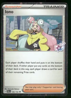 Iono - (Cosmo Foil) 185/193 Promo Holo NM Pokemon Miscellaneous Cards & Products - Image 1