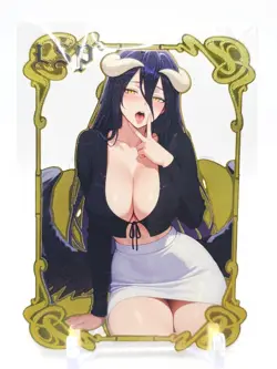 Goddess Story - Gold Metal Waifu Card - Albedo - NUMBERED #/200 - Image 1
