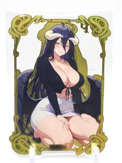 Goddess Story - Gold Metal Waifu Card - Albedo - NUMBERED #/200 - Image 2