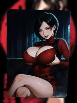 Ada Wong Resident Evil Anime Waifu Sexy Goddess Doujin Lewd Hentai Card - Image 1