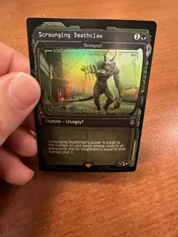 Magic The Gathering Mtg Card Scrounging Deathclaw Full Art Foil Fallout - Image 1