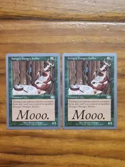 MTG Magic the Gathering Hungry Hungry Heifer X4 Set Unglued 63/94 Drunk Green - Image 2