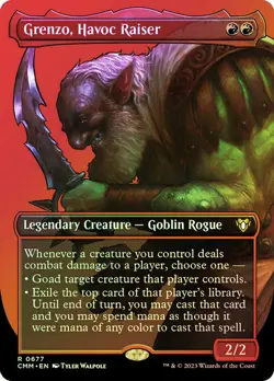 Grenzo, Havoc Raiser Foil Borderless Commander Masters NM MTG - Image 1
