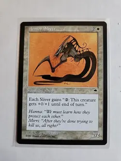 Armor Sliver - Tempest - LP - MTG Magic - Uncommon - White Creature - Image 1