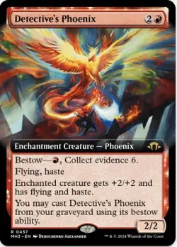 1 x Detective's Phoenix - Extended Art - Modern Horizons 3 - LP - MTG - Image 1