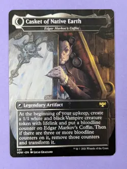 MTG Magic: Innistrad: Dracula the Voyager / Casket of Native Earth #341 Rare NM - Image 2