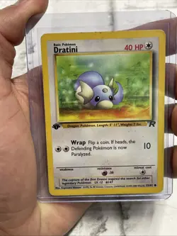 Pokemon TCG Dratini Team Rocket 53/82 Regular 1st Edition Common Card MP Vintage - Image 1