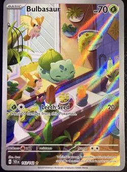Pokemon Bulbasaur Full Art illustration Rare #143 (Stellar Crown) - NM/Mint - Image 1