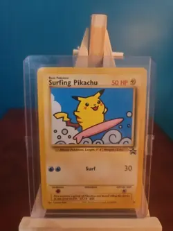 Pokemon Surfing Pikachu 28 Black Star Promo Vintage WOTC NM WOTC K89 - Image 1