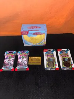 Pokemon Scarlet and Violet: Paradox Rift Roaring Moon ETB sealed + Lot - Image 1