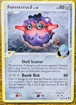 POKEMON FORRETRESS G LV.35 61/111 RISING RIVALS COMMON - Image 1