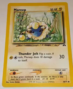 Vintage Pokemon TCG Mareep Neo Discovery 58/75 Regular Unlimited Common Mint - Image 1