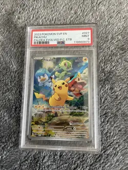 2023 Pokemon SVP PALDEA EVOLVED Pokemon CENTER Stamped 027 PIKACHU PSA 9 Promo - Image 1