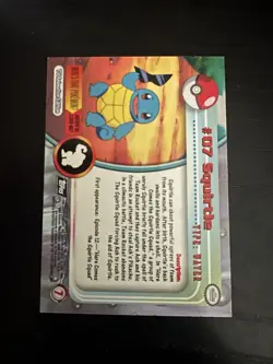 1999 Nintendo Topps Pokemon Trading Card #07 Squirtle TV Animation Edition. NM - Image 2