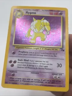 Pokemon TCG Hypno Fossil Holo Card 8/62 Unlimited Rare - Image 2