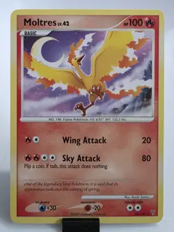 LP Moltres 36/147 D&P Supreme Victors Rare Non-Holo Pokemon Card!! - Image 1