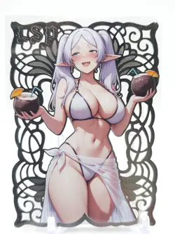 Goddess Story - Silver Metal Waifu Card - Frieren - NUMBERED #/100 - Image 1