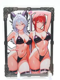 Goddess Story - Silver Metal Waifu Card - Makima - NUMBERED #/100 - Image 1