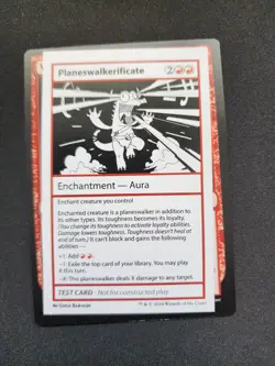 1x Planeswalkerificate, Mystery Booster 2 'Playtest' Card, MTG NM - Image 1