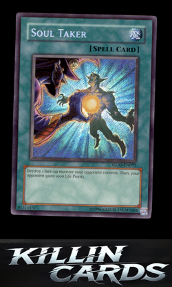 Soul Taker GLAS-EN092 YuGiOh Secret Rare Gladiator's Assault Card NM - Image 1