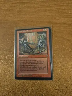 MAGIC THE GATHERING FALLEN EMPIRES GOBLIN WAR DRUMS HEAVILY PLAYED - Image 1