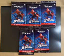 Spider-Man play booster pack (Lot of 5) New sealed Magic The Gathering - Image 1