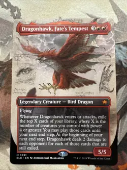 Dragonhawk, Fate's Tempest Borderless - BLB 0291 NM - MTG Magic - Image 1