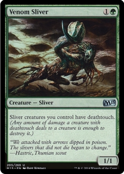 Venom Sliver 205/269 2015 Core Set MTG Uncommon - Image 1
