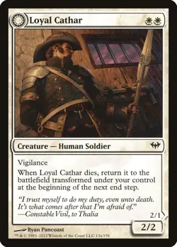 Loyal Cathar | MtG Magic Dark Ascension | English | Near Mint-Mint (NM-M) - Image 1