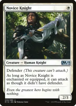 Novice Knight | MtG Magic Core Set 2019 | English | Near Mint-Mint (NM-M) - Image 1