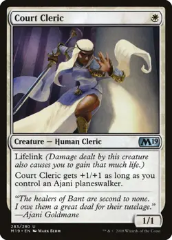 Court Cleric | MtG Magic Core Set 2019 | English | Near Mint-Mint (NM-M) - Image 1