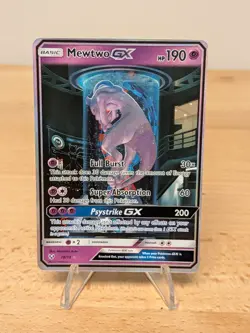 2017 Mewtwo GX Full Art Secret Rare Shining Legends Mewtube CLEAN NM/NM+ - Image 1