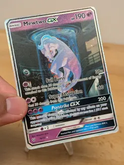 2017 Mewtwo GX Full Art Secret Rare Shining Legends Mewtube CLEAN NM/NM+ - Image 2
