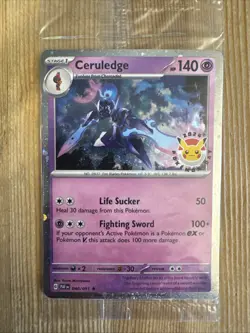 Ceruledge - 040/091 - Pokemon Paldean Fates Pokemon Day 2024 SEALED NM - Image 1