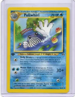 Pokemon Card - Poliwhirl - 44/75 - Neo Discovery 1st Edition - 2001 - Image 1