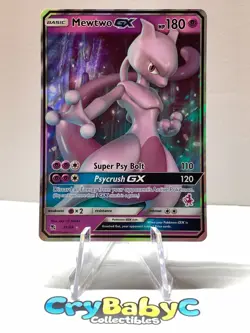 Pokemon Mewtwo GX 31/68 Hidden Fates ULTRA RARE Mewtwo Stamp - Image 1