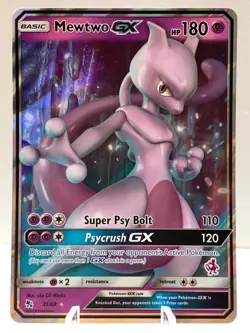 Pokemon Mewtwo GX 31/68 Hidden Fates ULTRA RARE Mewtwo Stamp - Image 2
