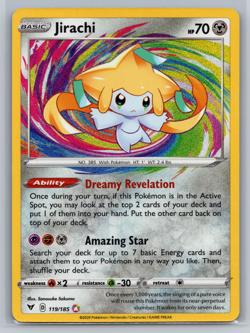 Pokemon TCG Jirachi 119/185 Amazing Rare Sword & Shield: Vivid Voltage NM - Image 1