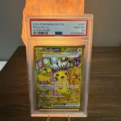 2024 Pokemon SSP en Pikachu EX Hyper Rare PSA 10 Gem #247 - Image 1