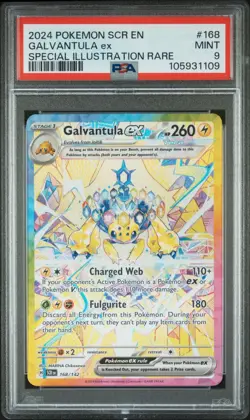 PSA 9 2024 POKEMON SCR EN-STELLAR CROWN SPECIAL ILLUSTRATION RARE GALVANTULA EX - Image 1
