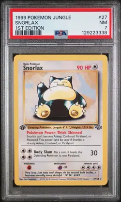 1999 Pokemon Jungle Snorlax 1st Edition Non-Holo - Image 1