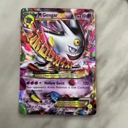 Pokemon TCG Mega Gengar EX Black Star Promos XY166 Shiny Holo Rare - Image 1