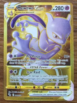Mewtwo VSTAR (86) (Secret) 086/078 Secret Rare Holo Pokemon GO NM - Image 1